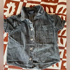 6-12 month black denim shirt